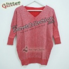 Plain Sweater With Glitter