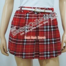 Checked Skirt Pants (Free Belt)